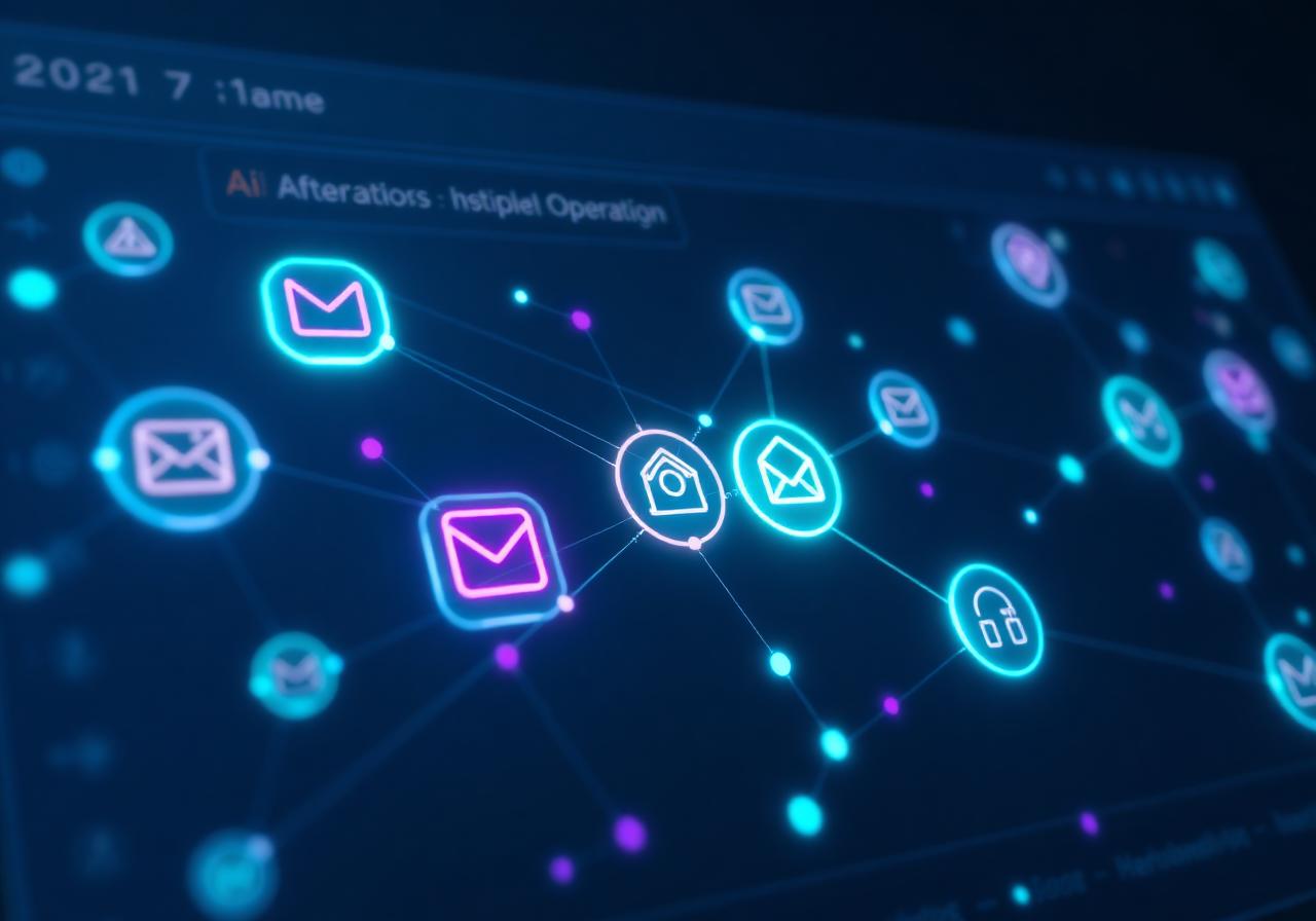 Visualization of AI connecting calendar, email, and CRM systems