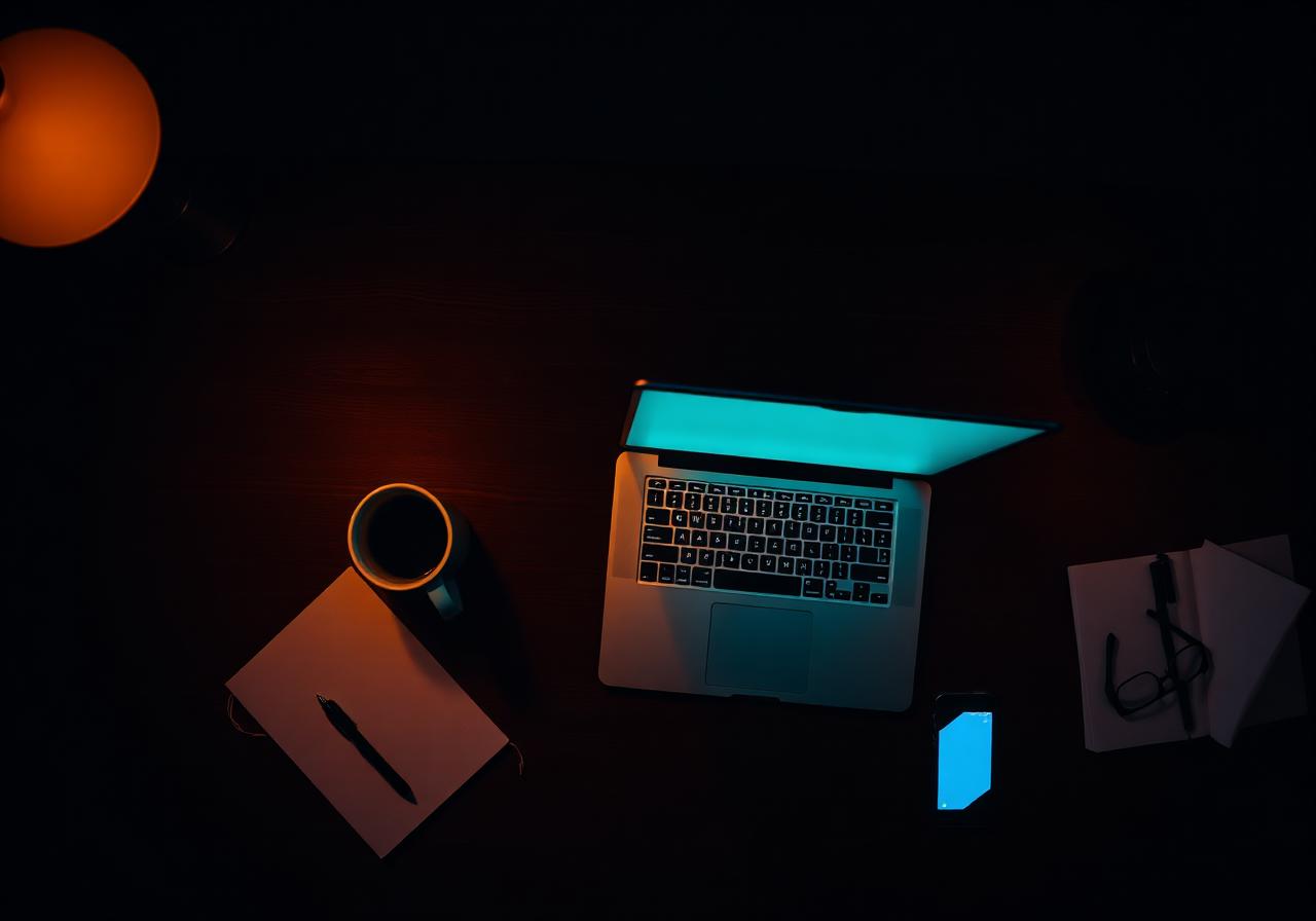 Business owner working with Thauma AI assistant on laptop